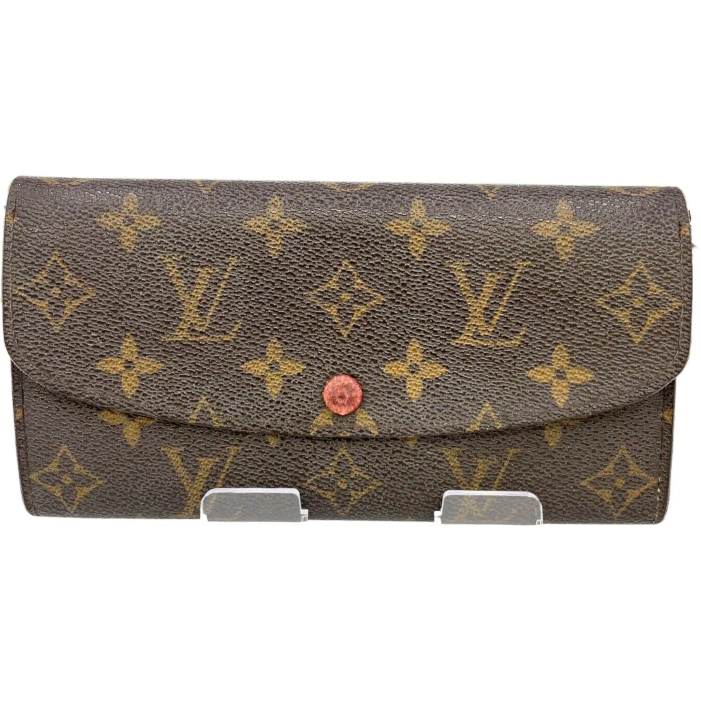 438144f V Louis Vuitton Wallet Long Portefeuil Emily Brown Monogram